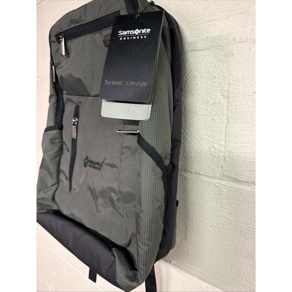 Samsonite Tectonic Cross Fire Backpack Olive Green Brand New with Tags - Picture 7 of 14